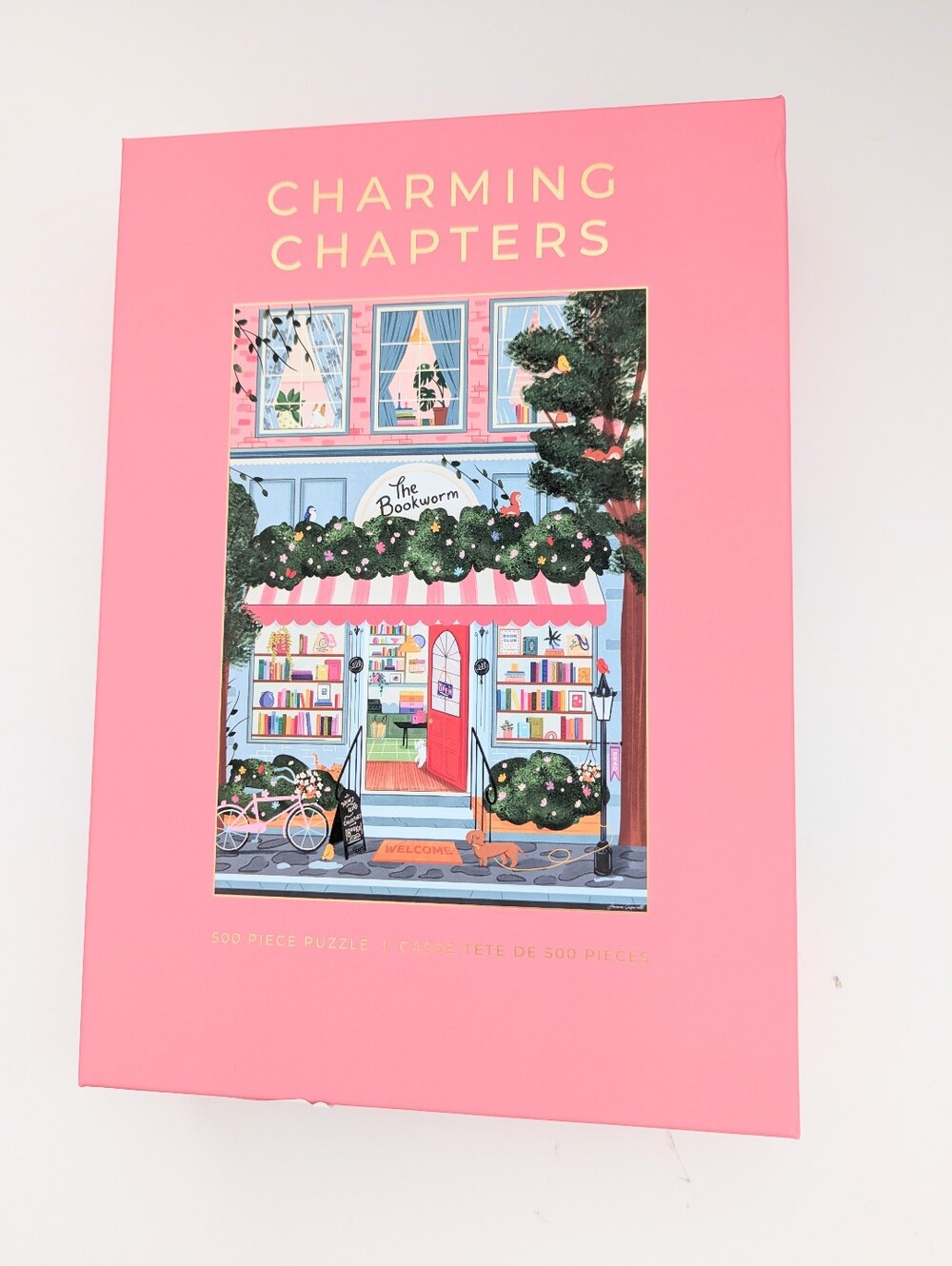 NEW IN BOX Hobbry "Charming Chapters" Colorful Bookstore Scene 500-Piece Puzzle